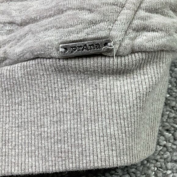 prAna Women’s Hoodie Small Gray Textured Knit Organic Cotton W23202220 Pullover - Picture 4 of 15